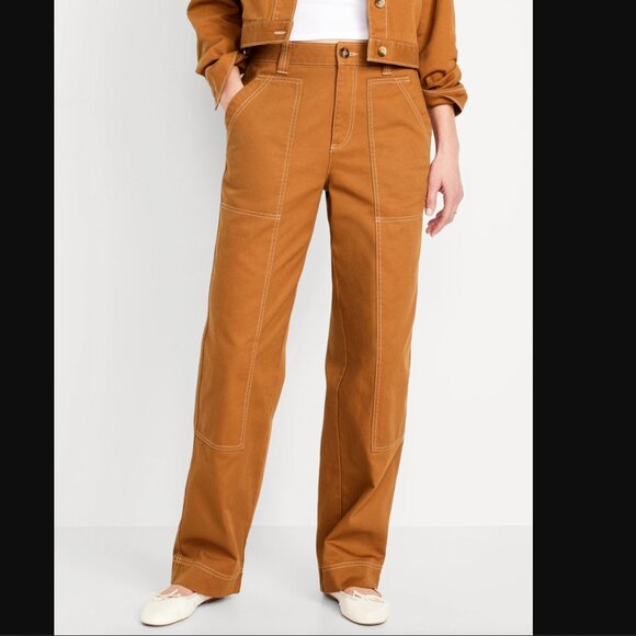 High-waisted utility pants in Sly Fox, Old Navy, Sz 8 Tall - Picture 2 of 12